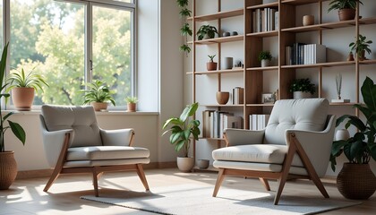 Fototapeta premium luxurious and comfortable modern living room