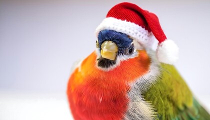 Colorful christmas bird