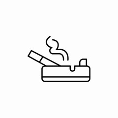 cigarette ash tray icon sign vector