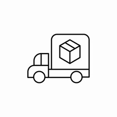 delivery lorry truck icon sign vector
