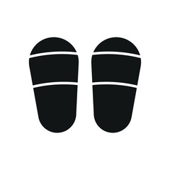 Slippers bedroom icon vector basic design