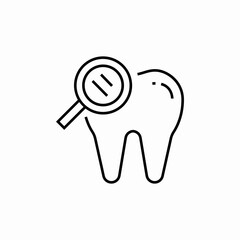 dentist tooth examination icon sign vector