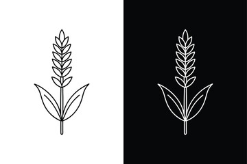 Sophisticated Lavender Line Drawing. Clean, Minimal, and Stylish