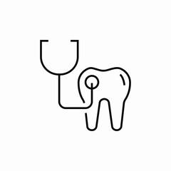 tooth examination icon sign vector