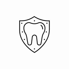 tooth protection icon sign vector