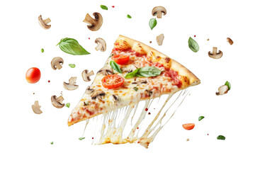 pizza with tomato and basil