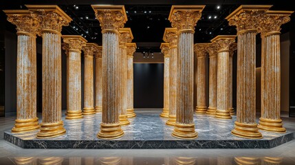 Fototapeta premium Majestic Pillars in Classical Architecture