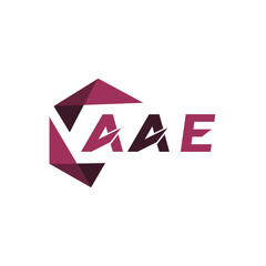 AAE creative minimalist letter logo. AAE unique vector initials alphabet letter logo design