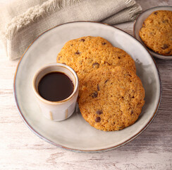 Chocolate and walnut cookies