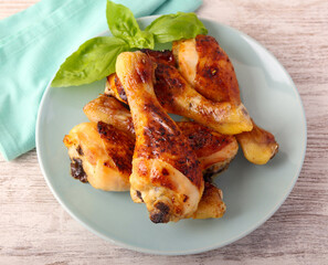 Roast spicy chicken drumsticks