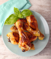 Roast spicy chicken drumsticks