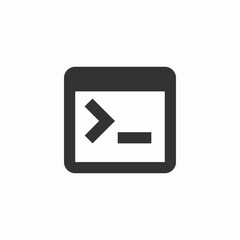 terminal run icon sign vector