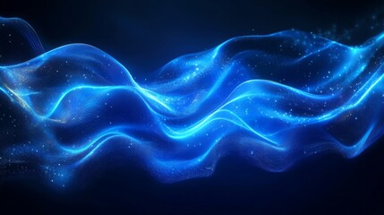 Fototapeta premium Abstract Blue Light Waves