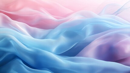 Abstract Pastel Fabric Waves