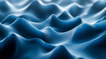 Obraz premium Abstract Blue Fabric Waves
