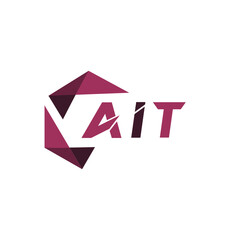 AIT creative minimalist letter logo. AIT unique vector initials alphabet letter logo design