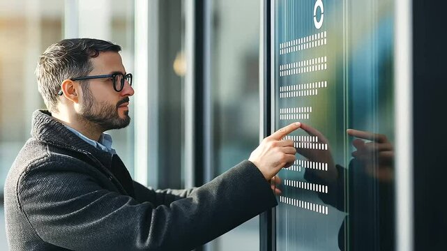 Accessible Architecture Featuring Man with Cane and Braille Symbol