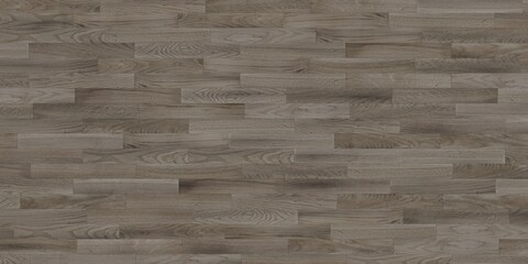 Abstract background with wooden floor with varying shades of brown and gray. The planks have...