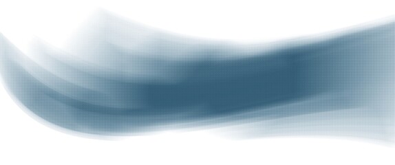blue abstract wave with halftone texture on white background