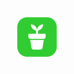 plant in pot icon sign vector