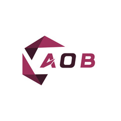 AOB creative minimalist letter logo. AOB unique vector initials alphabet letter logo design