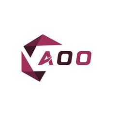 AOO creative minimalist letter logo. AOO unique vector initials alphabet letter logo design
