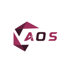 AOS creative minimalist letter logo. AOS unique vector initials alphabet letter logo design