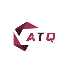 ATQ creative minimalist letter logo. ATQ unique vector initials alphabet letter logo designATQ creative minimalist letter logo. ATQ unique vector initials alphabet letter logo design