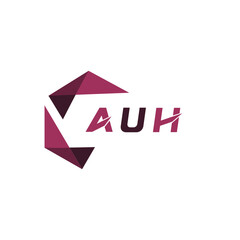 AUH creative minimalist letter logo. AUH unique vector initials alphabet letter logo design