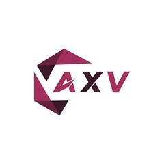 AXV creative minimalist letter logo. AXV unique vector initials alphabet letter logo design