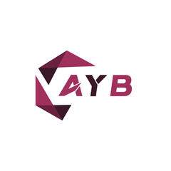 AYB creative minimalist letter logo. AYB unique vector initials alphabet letter logo design