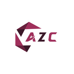 AZC creative minimalist letter logo. AZC unique vector initials alphabet letter logo design