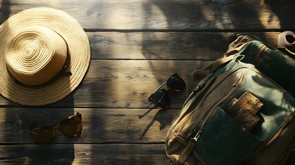 Travel Essentials Await Sunny Adventure Preparations