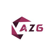 AZG creative minimalist letter logo. AZG unique vector initials alphabet letter logo design