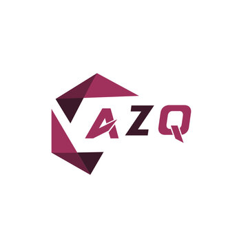 AZQ creative minimalist letter logo. AZQ unique vector initials alphabet letter logo design