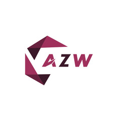AZW creative minimalist letter logo. AZW unique vector initials alphabet letter logo design