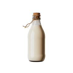 Milk bottle isolated on a transparent background