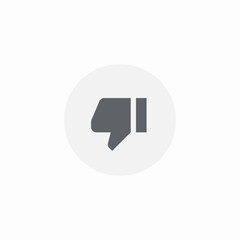 dislike button icon sign vector