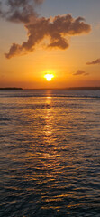 sunset in the lagoa dos guarairas, tibau do sul, rio grande do norte, brazil