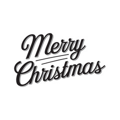 Vector Typographic lettering composition of  Merry Christmas and Happy New Year