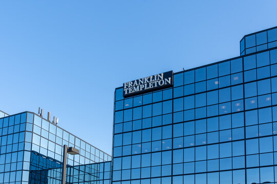 Stamford, CT, USA - November 7, 2023: Investment management company Franklin Templeton office at First Stamford Place in Stamford, Conn, USA. 