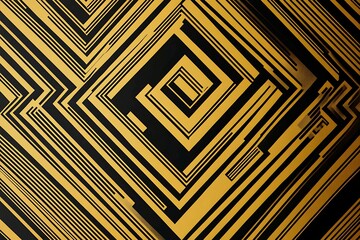 Abstract dark geometric background featuring glowing golden lines and sparkles, creating a modern, futuristic, and elegant design.