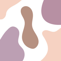 Abstract design featuring soft shapes in pastel colors on a light background