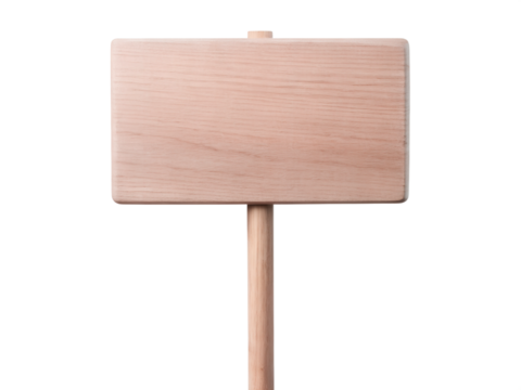 wooden sign isolated on white