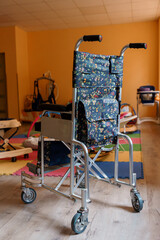 Mobility Aid with Floral Pattern Fabric for Child Care Environment