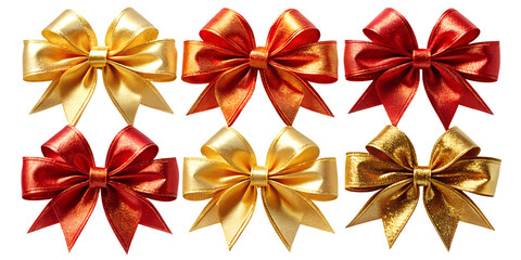 red bow isolated on white