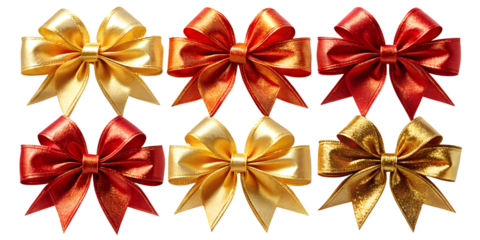 red bow isolated on white