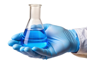 scientist in laboratory with test tubes