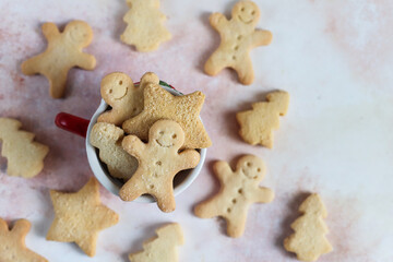 Homemade organic christmas sugar cookies.