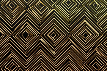 Abstract dark geometric background featuring glowing golden lines and sparkles, creating a modern, futuristic, and elegant design.